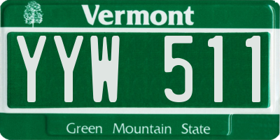 VT license plate YYW511