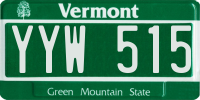 VT license plate YYW515