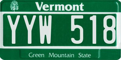 VT license plate YYW518