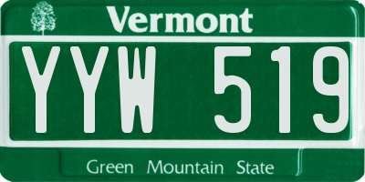 VT license plate YYW519
