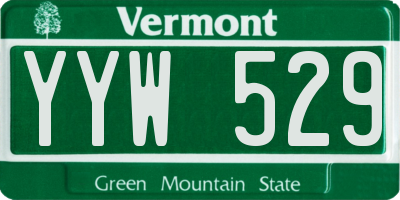 VT license plate YYW529