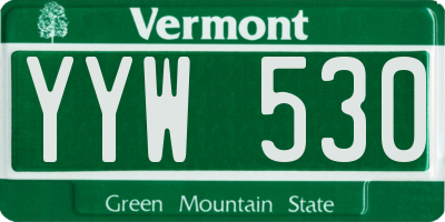 VT license plate YYW530