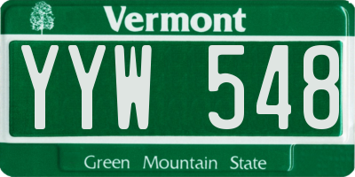 VT license plate YYW548