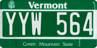 VT license plate YYW564