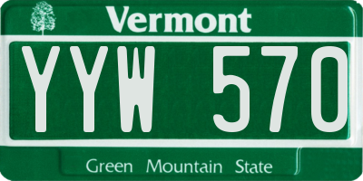 VT license plate YYW570