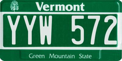 VT license plate YYW572