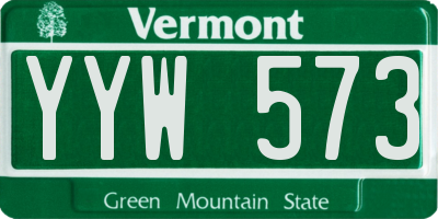 VT license plate YYW573