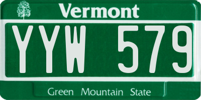 VT license plate YYW579