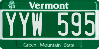 VT license plate YYW595