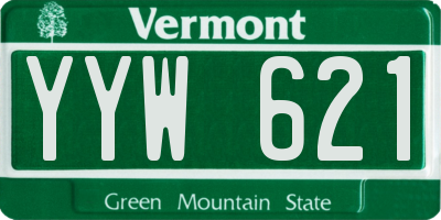 VT license plate YYW621
