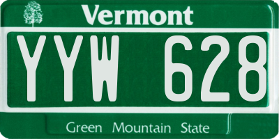 VT license plate YYW628