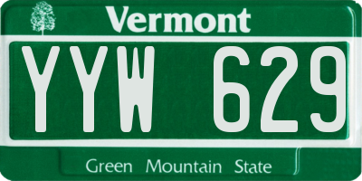 VT license plate YYW629