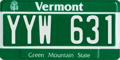 VT license plate YYW631