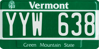 VT license plate YYW638