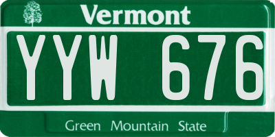 VT license plate YYW676