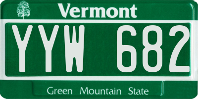 VT license plate YYW682