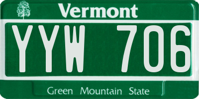 VT license plate YYW706