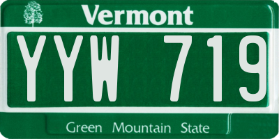 VT license plate YYW719