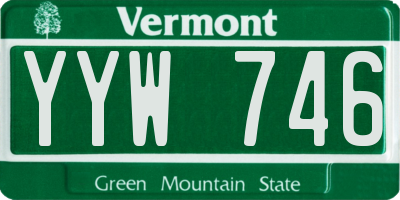 VT license plate YYW746