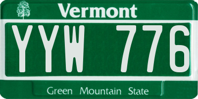 VT license plate YYW776