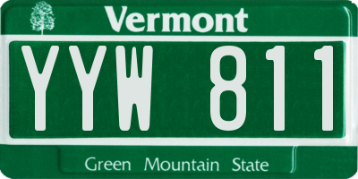 VT license plate YYW811