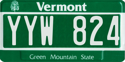 VT license plate YYW824