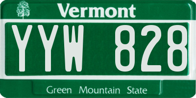 VT license plate YYW828
