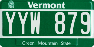VT license plate YYW879