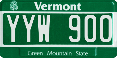 VT license plate YYW900