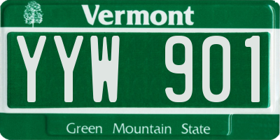 VT license plate YYW901