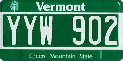 VT license plate YYW902
