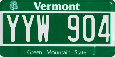 VT license plate YYW904