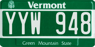 VT license plate YYW948