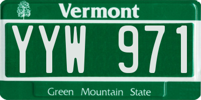 VT license plate YYW971