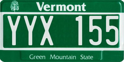 VT license plate YYX155