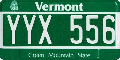 VT license plate YYX556