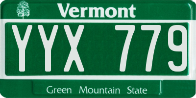 VT license plate YYX779