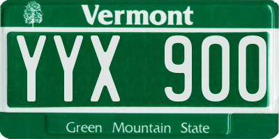 VT license plate YYX900