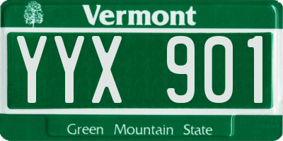 VT license plate YYX901