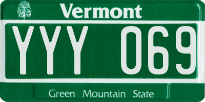 VT license plate YYY069