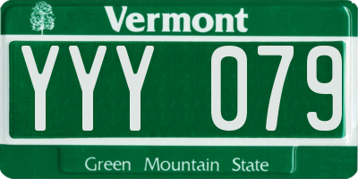 VT license plate YYY079