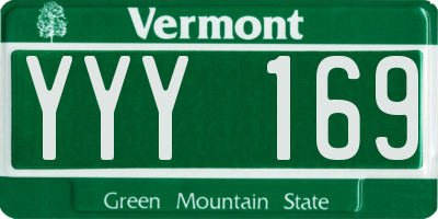 VT license plate YYY169