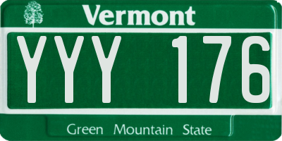 VT license plate YYY176