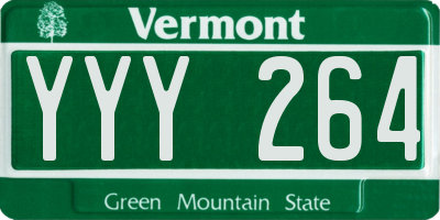 VT license plate YYY264
