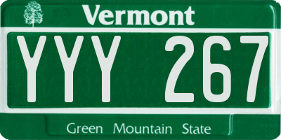 VT license plate YYY267