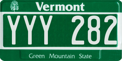 VT license plate YYY282