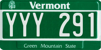 VT license plate YYY291