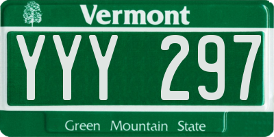 VT license plate YYY297