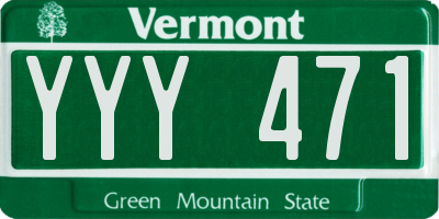 VT license plate YYY471