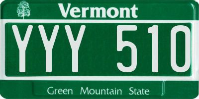 VT license plate YYY510